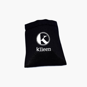 Mini black satin baggie style