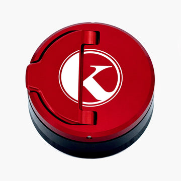 Unique red herb grinder design